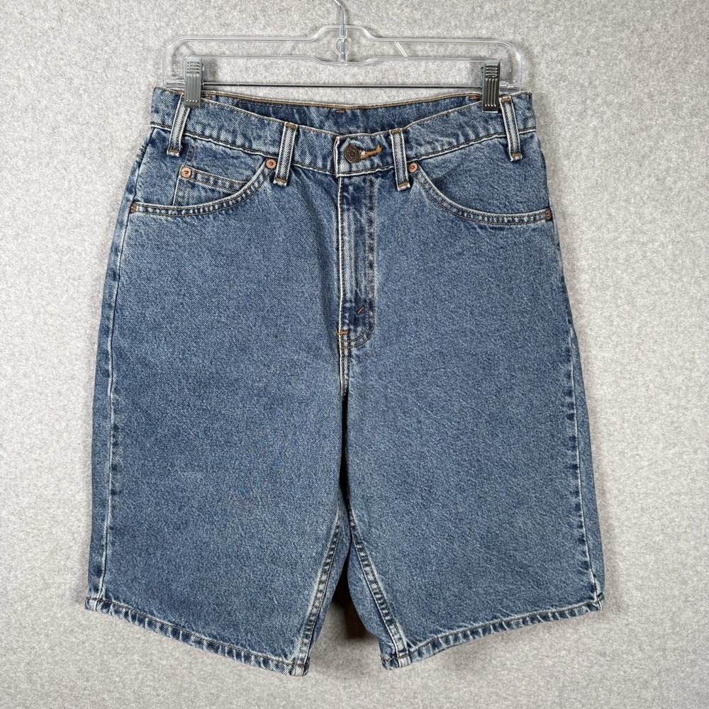 Vintage Levi's 550 Denim Shorts Men's 30 Relaxed Fit Orange Tab Light Wash Jorts